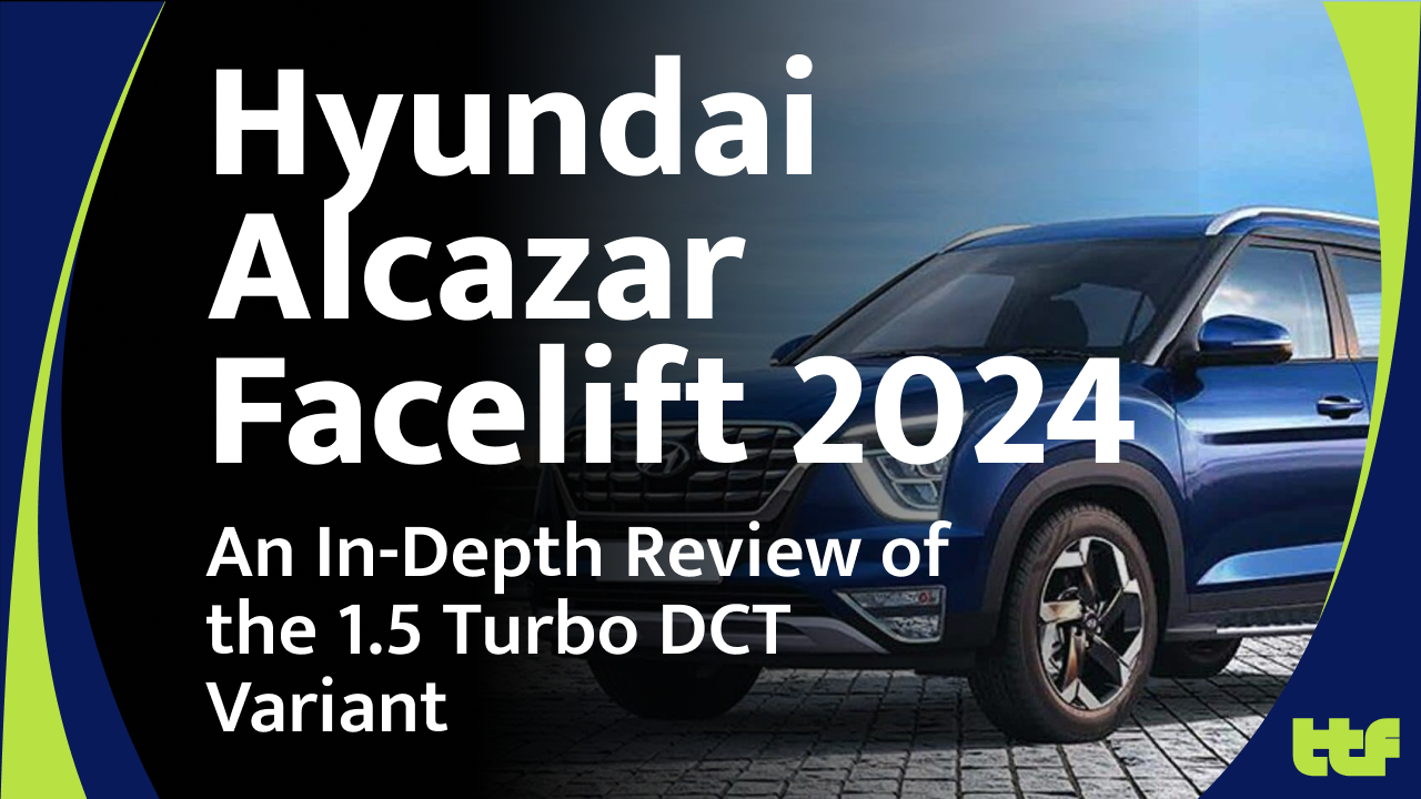 New Hyundai Alcazar Facelift 2024 parked in an urban setting, showcasing its bold design and cutting-edge features.