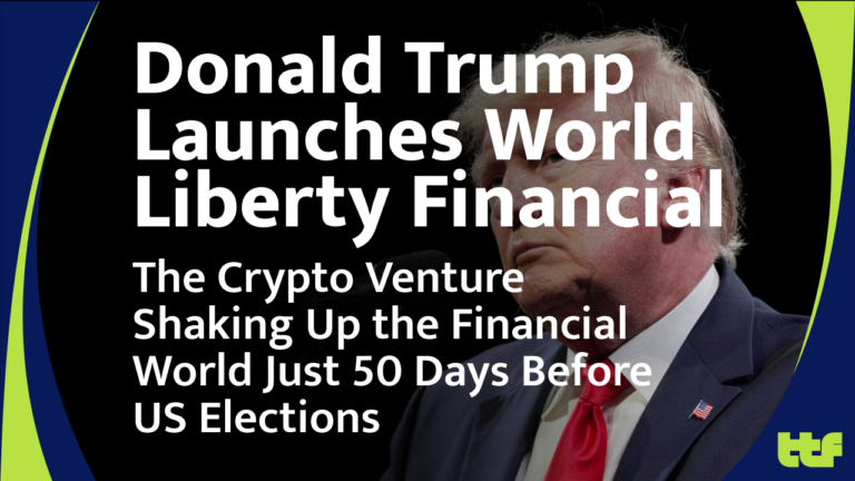 Donald Trump announcing World Liberty Financial, a new cryptocurrency venture, with his sons Eric and Donald Jr.