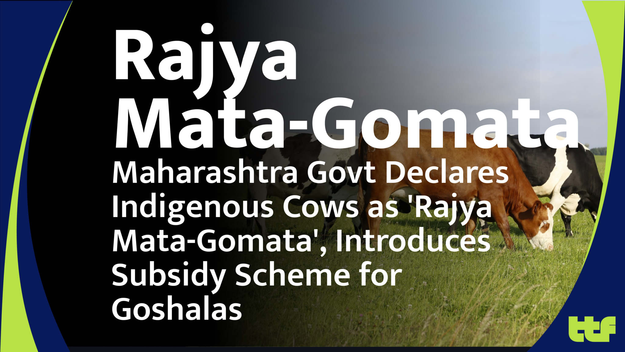 "Maharashtra Government's Declaration of Indigenous Cows as Rajya Mata-Gomata with Subsidy Scheme for Goshalas"